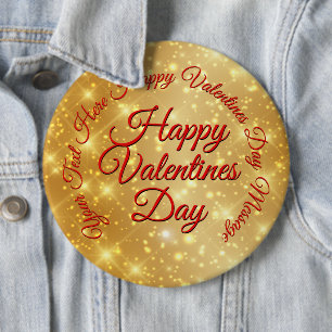Din kolossala text för SMS Guld Valentines day Knapp