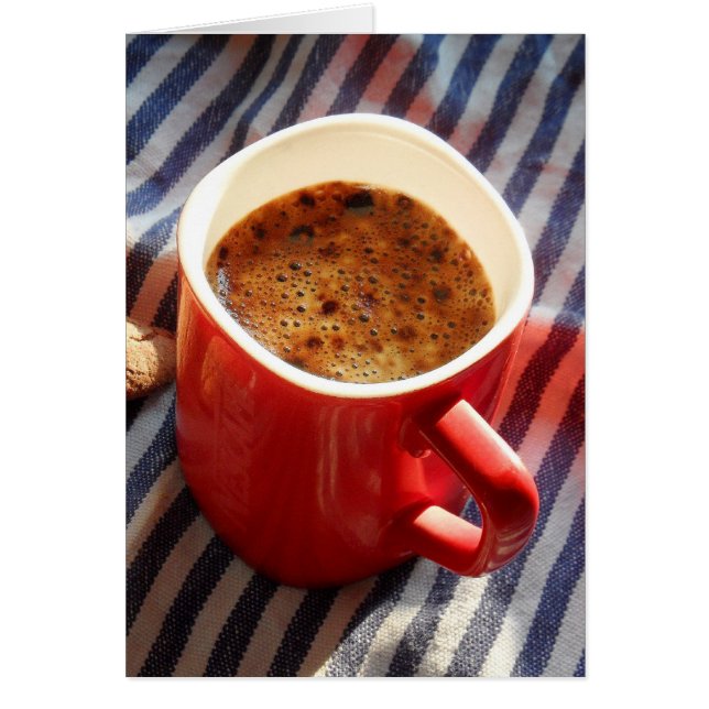 Din Kopp av kaffe Hälsningskort (Framsidan)