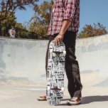 Din (Kort) Namn är över detta Mini Skateboard Bräda 18,5 Cm<br><div class="desc">Skapa ett mycket extremt personlig skateboard-däck. Ditt anpassade namn visas över hela den här skateboard i en kollage av olika typsnitt och stilar. Svart text ställs in mot en vit bakgrund. Stil är idealiskt lämpat för kortare namn på upp till 4 brev under längre tid för namn att se de...</div>