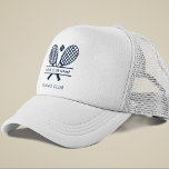 Din Land Klubb Tennis Team Navy Blue Anpassningsba Keps<br><div class="desc">Anpassa enkelt den här truckerkepsen genom att lägga till din klubb eller ditt samhälle namn genom att klicka på knappen "Anpassa". Du kan ändra bakgrund och typsnitt genom att klicka på "Redigera med Design verktyg". Perfekt för alla klubbar, företag eller skolsamhällen. Ordna så många eller så färre som krävs. Det...</div>