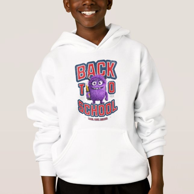 Din lila monster skolguide! t shirt (Framsida)