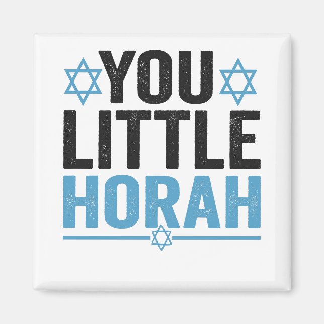 Din lilla Horah Hanukkah Funny Jewish Sayed Gift Magnet (Framsidan)