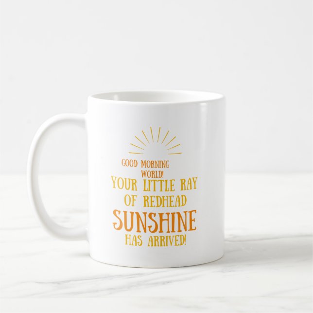 Din lilla Ray av Rödhårig Sunshine har kommit Kaffemugg (Vänster)