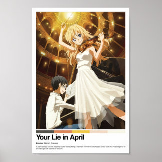 Din Ljug i April Anime-utskrift Poster
