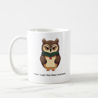 Din Logik Har Arkiverats Rolig Ugglas Kaffemugg