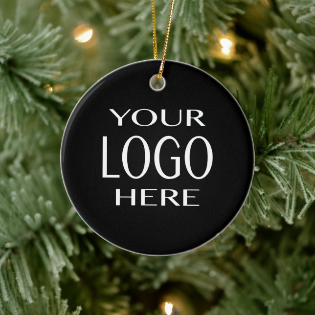 Din Logo | Enkel Logotypbyte Julgransprydnad Keramik (Träd)