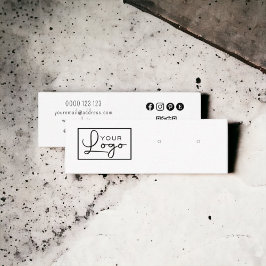 Din Logo Örhänge Display Sociala Medier QR-kod Mini Visitkort