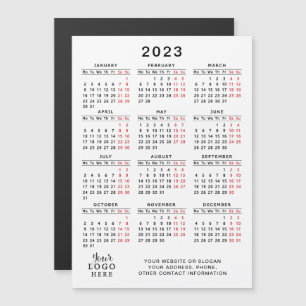 Din Logotyp 2023 - kalender - vit, svart, minimal
