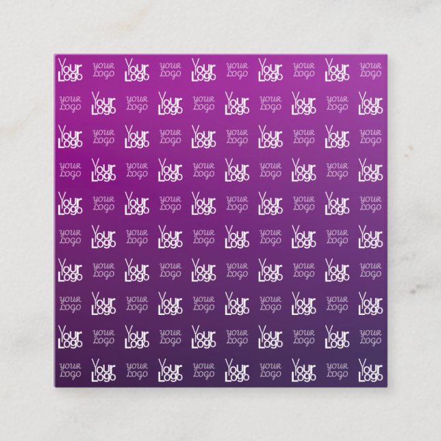 Din Logotyp | 2 Överfört Bilder eller Business Log Fyrkantigt Visitkort (Framsida)