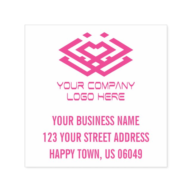 Din Logotyp Adress Självfärgande Stämpel (Design)