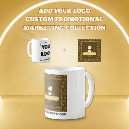 Din Logotyp Anpassningsbar Business Marknadsföring Kaffemugg