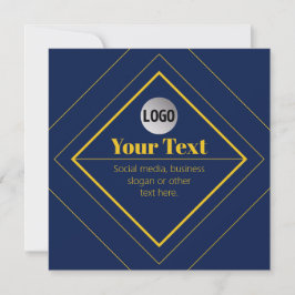Din logotyp & anpassningsbar designmall inbjudningar