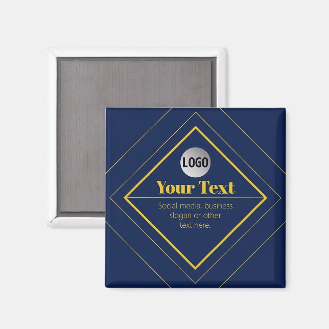 Din logotyp & anpassningsbar designmall magnet (Front/Back)