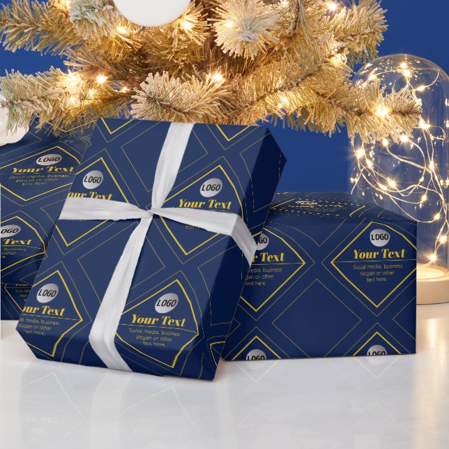Din logotyp & anpassningsbar designmall presentpapper (Helgdagar)
