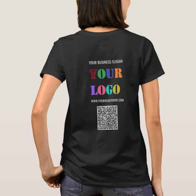 Din Logotyp Anpassningsbar Text Business T-Shirt o (Baksida)
