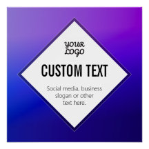 Din logotyp & anpassningsbar text | Lila Ombre