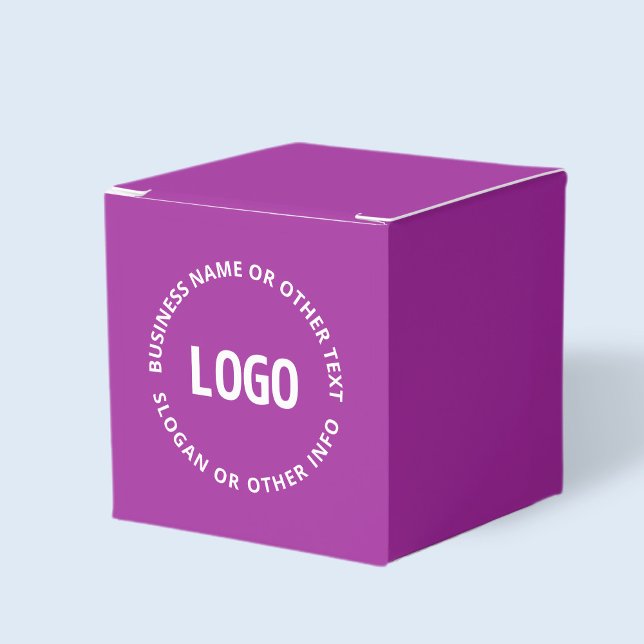Din logotyp & anpassningsbar text | Lila Violett Presentaskar (Skapare uppladdad)