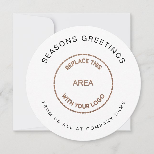 Din Logotyp är enkel korporerad julcirkel Julkort (Framsida)