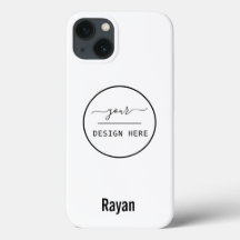 Din Logotyp/Art /Photo, Namn, White iphone case