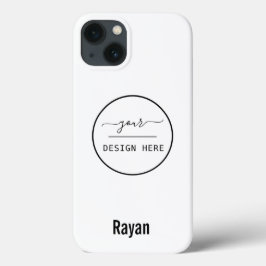 Din Logotyp/Art /Photo, Namn, White iphone case