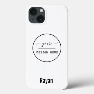 Din Logotyp/Art /Photo, Namn, White iphone case