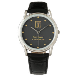 Din Logotyp | Attorney Modern Black Armbandsur