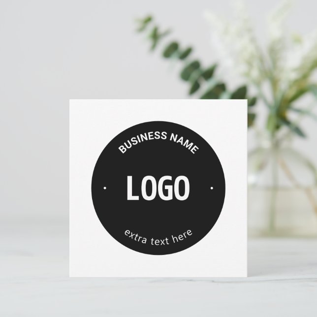 Din Logotyp, bild eller design och redigerbar text Anteckningskort (Stående Fram)