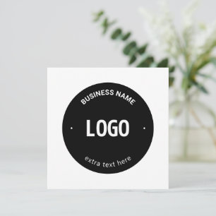 Din Logotyp, bild eller design och redigerbar text Anteckningskort