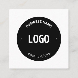 Din Logotyp, bild eller design och redigerbar text Fyrkantigt Visitkort