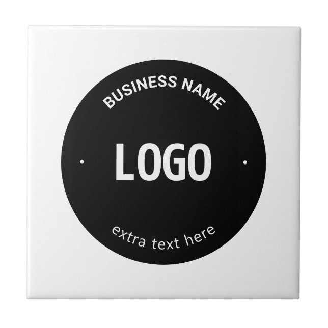 Din logotyp, bild eller design & redigerbar text kakelplatta (Framsidan)