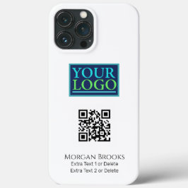Din Logotyp/bild/foto, QR-kod, Namn/info om vit