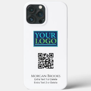 Din Logotyp/bild/foto, QR-kod, Namn/info om vit