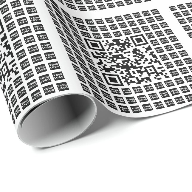 Din logotyp/bild kaklad & redigerbar skanningsbar  presentpapper (Rullad Hörn)