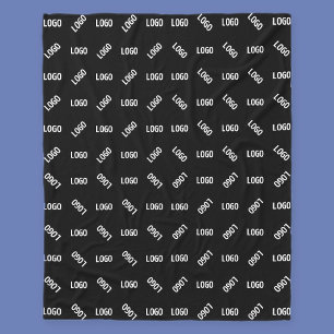 Din Logotyp/bild Unik modern geometrisk Patten Fleecefilt