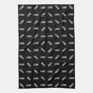 Din Logotyp/bild Unik modern geometrisk Patten Kökshandduk