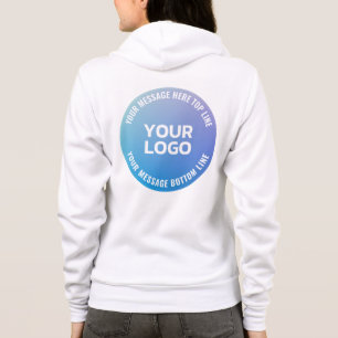 Din Logotyp   Blått till Lila Ombre & Circular Tex T Shirt