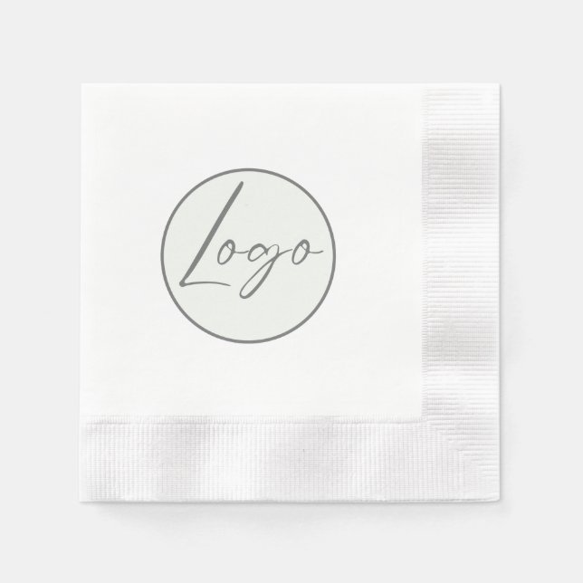 Din Logotyp Brand Business Company Napkins Pappersservett (Framsidan)