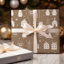 Din Logotyp Brown Craft-jul Presentpapper