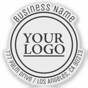 Din Logotyp, Business Namn, Adress eller Din text Klistermärken