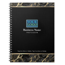 Din Logotyp, Business Namn, Black/Guld Marble