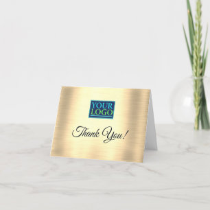 Din Logotyp, Business Namn, Glowing Guld Sequins T Tack Kort