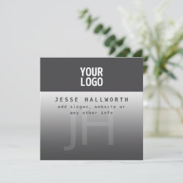 Din Logotyp, Business Namn och Monogram Anteckningskort