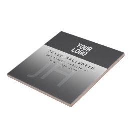 Din Logotyp, Business Namn och Monogram Kakelplatta