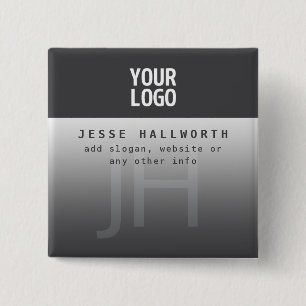 Din Logotyp, Business Namn och Monogram Knapp