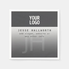 Din Logotyp, Business Namn och Monogram Pappersservett