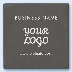 Din Logotyp Business Namn & Website eller Slogan Stenunderlägg
