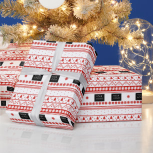 Din Logotyp Business Nordic jul Red White Presentpapper