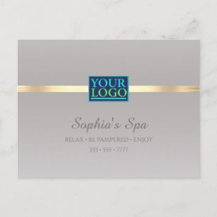 Din Logotyp, Business Promo, Namn Info Silver & Gu Vykort