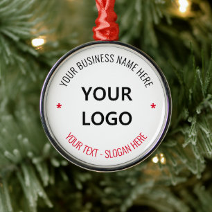 Din Logotyp Business Slogan Office jul Party Julgransprydnad Metall