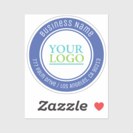 Din Logotyp, Buss. Namn Adress eller valfri text,  Klistermärken